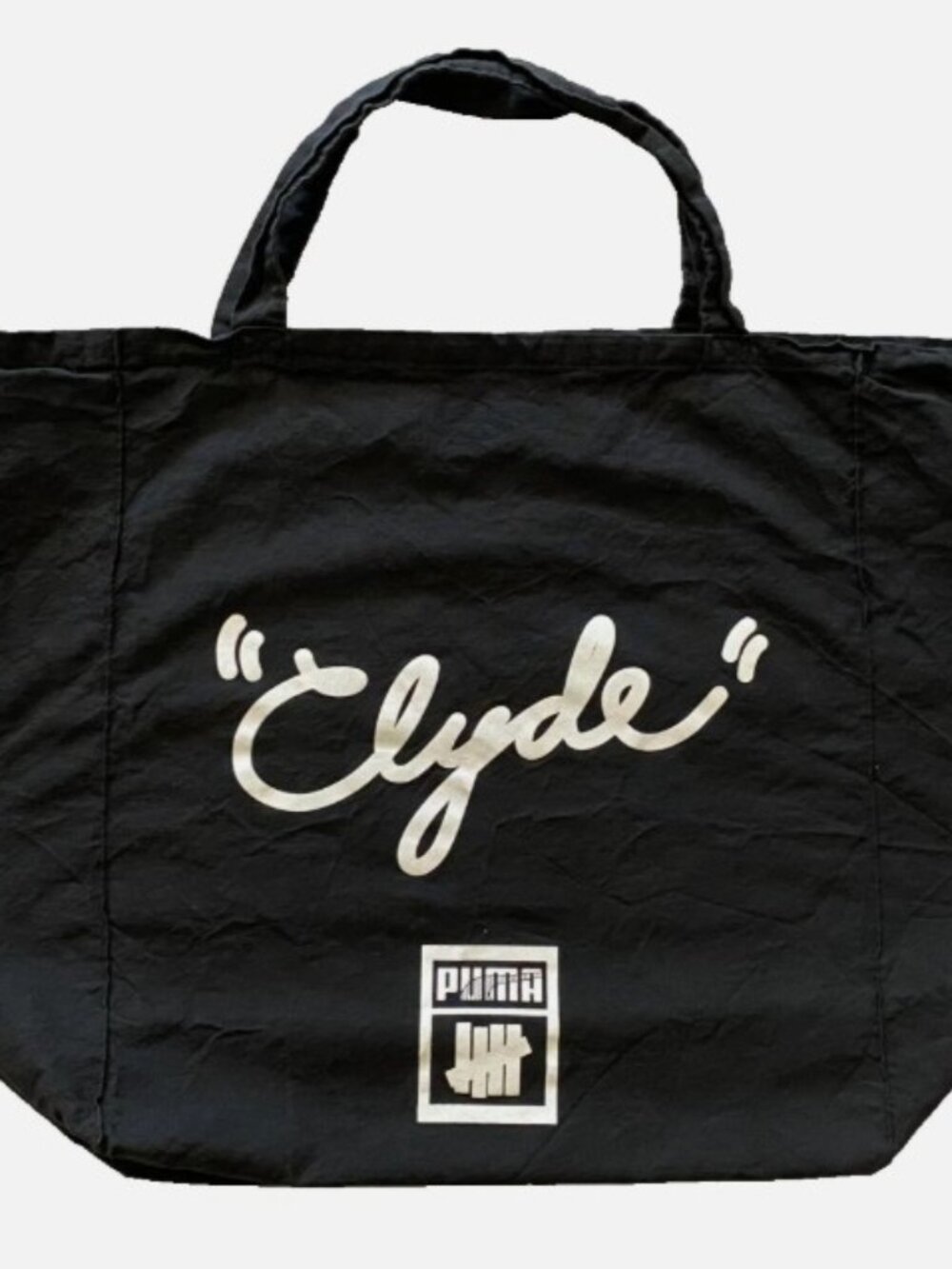 Puma x Undefeated "Clyde" Canvas Small Tote Bag Black Limited Edition